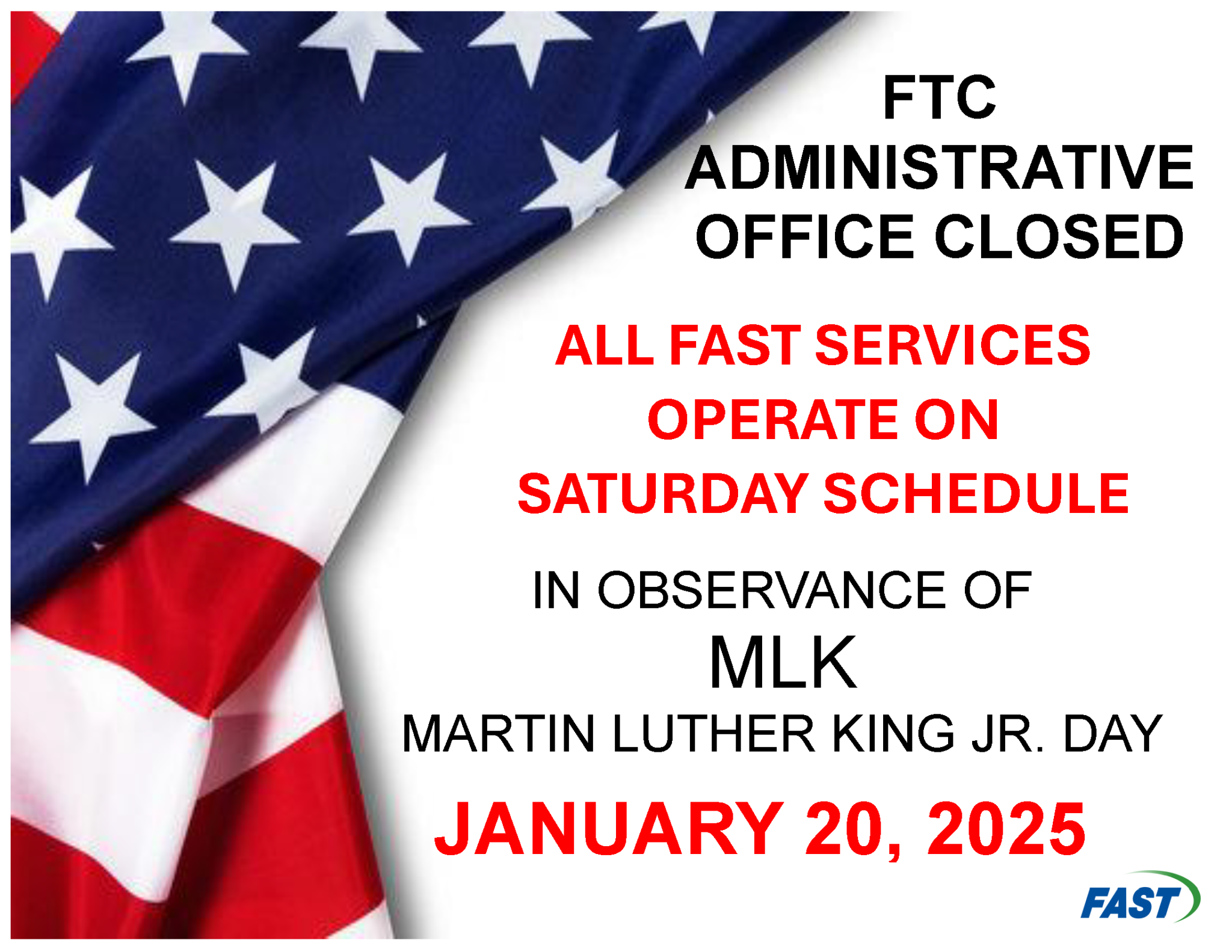 Martin Luther King, Jr. Day 2025 FAST